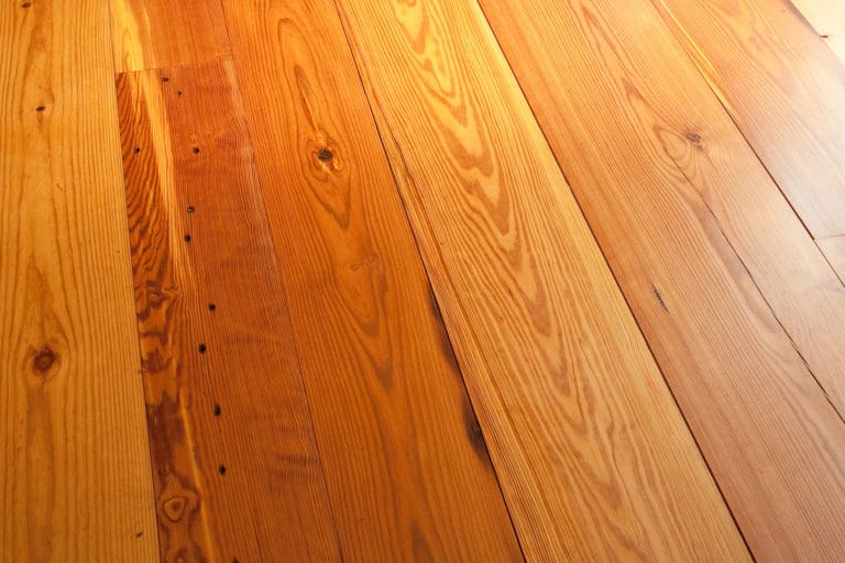 reclaimed heart pine wide plank flooring