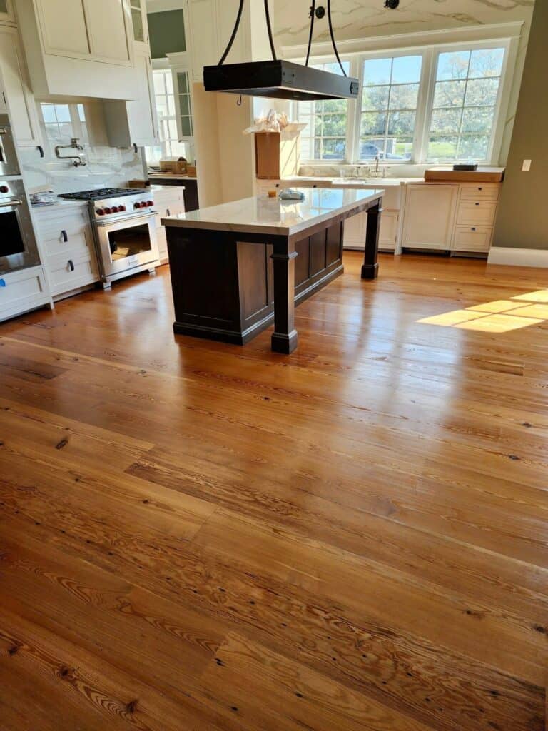customer photo of new flooring in kitchen