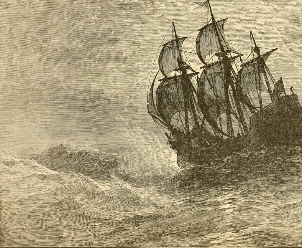 the mayflower at sea
