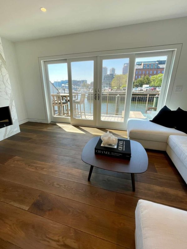 White Oak flooring in a sunny livingroom