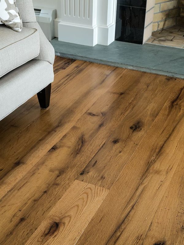 reclaimed oak wide plank floor