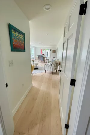 maple flooring in hallway