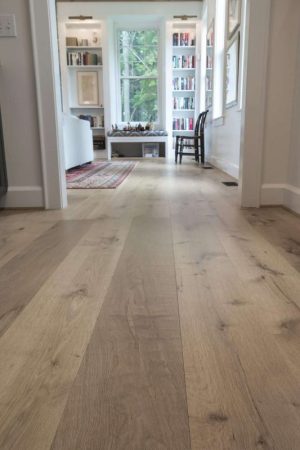 white oak flooring in a hallway